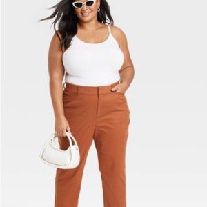 Ava & Viv Women's Plus Size 18w Ankle High Rise Pants Stretch Skinny